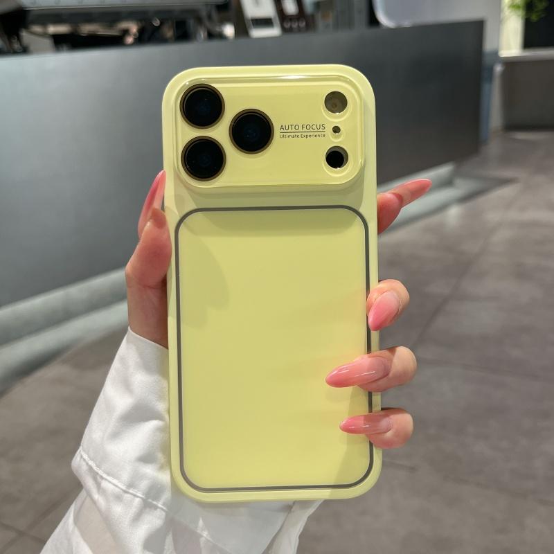 Luxury Shockproof Large Window AG Case for 17 16 15 14 13 Pro Max Crystal Camera Bumper Armor Protective Back Cool Cover