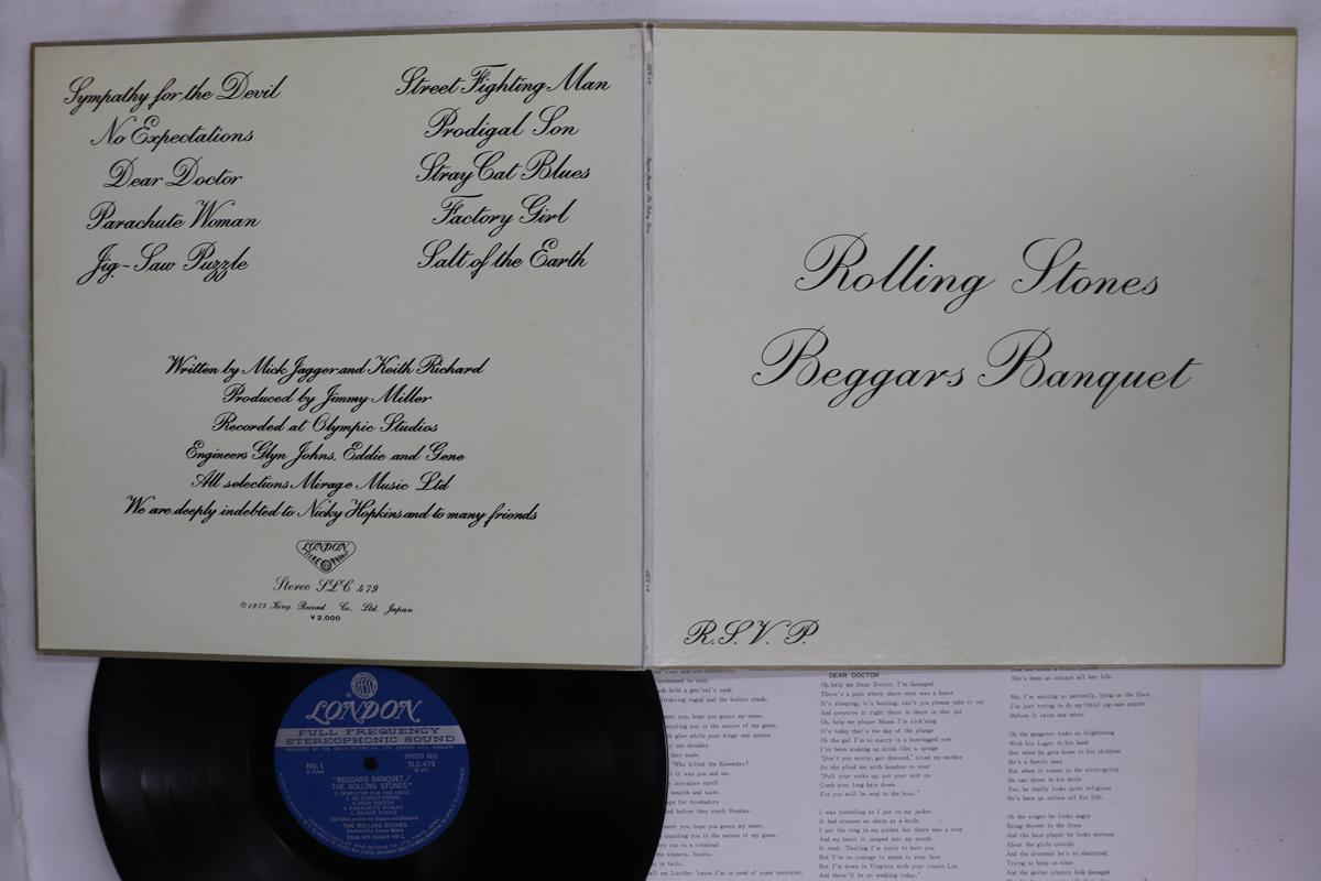 Виниловая пластинка ROLLING STONES Beggars Banquet SLC479 LONDON 1973 Япония Рок Б/у