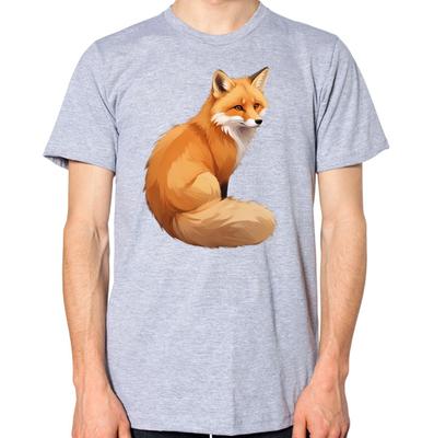 Fuchs T-Shirt Herren Damen Unisex Pelziger Schwanz Oberteil