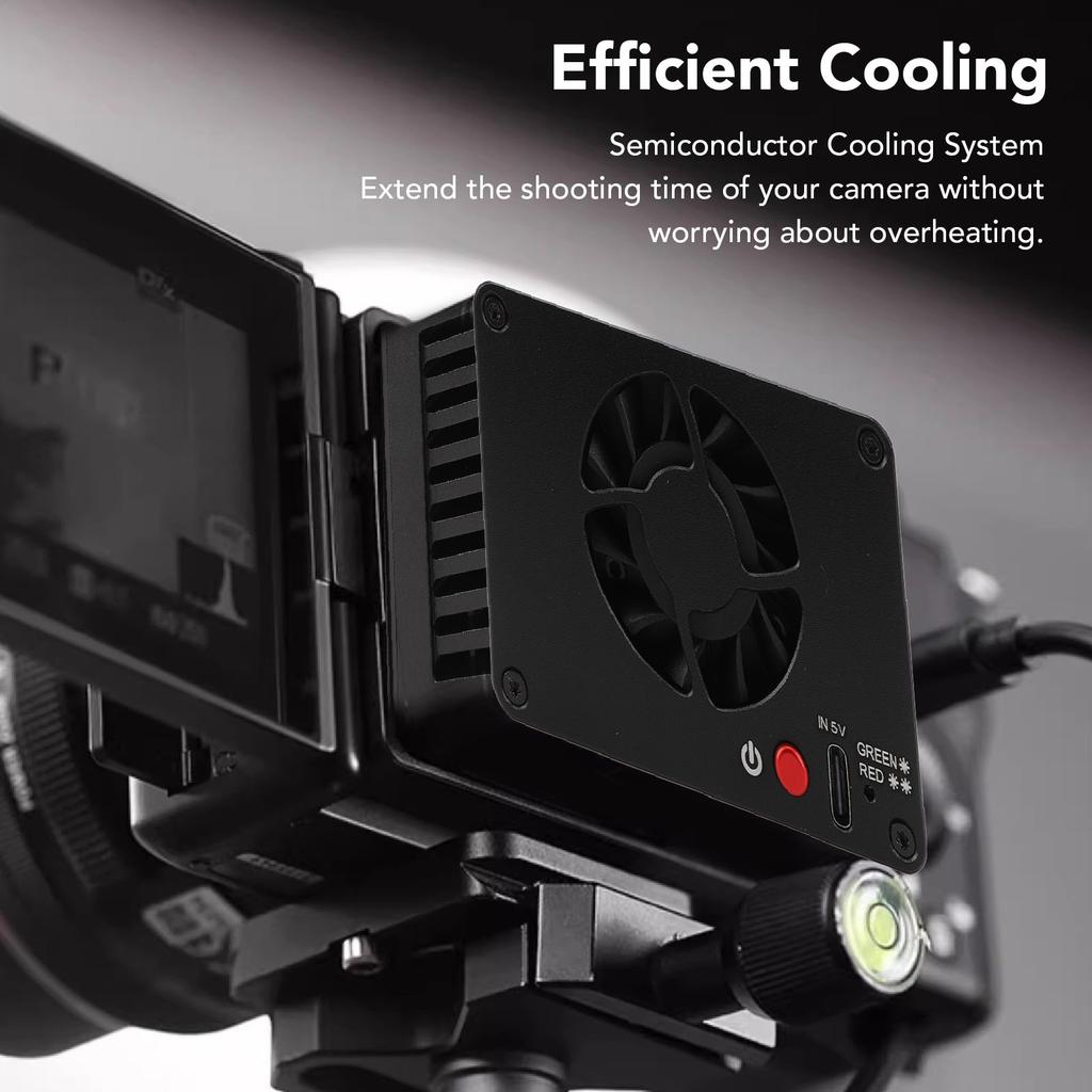 Camera Cooling Fan Semiconductor Radiator Low Noise 2 Level Speed for A7M4 ZVE1 A6700 A7C2 A7S3 ZV‑E10 ZV1 A7C FX30 for R5 R6 70D for XT4