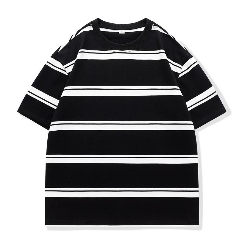 WRPCE Men s Striped Pure Cotton T-Shirt L