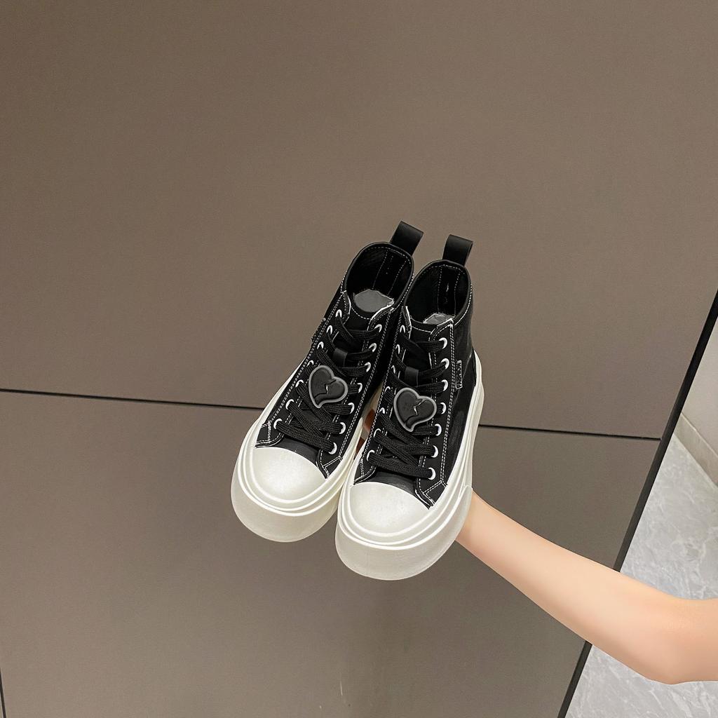 Thick Soled Canvas Toe Cap Casual Sports Shoes