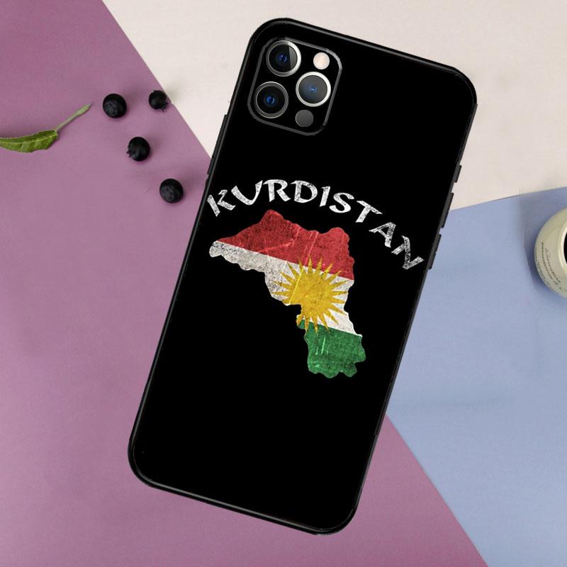 Kurdistan Flag Phone Case For iPhone 16 15 14 13 12 11 17 Pro Max 13 mini 16 Plus 16e 17 Air Bumper Cover
