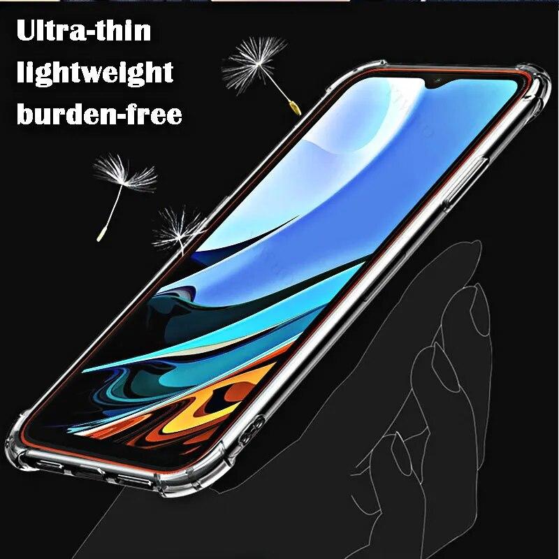 Soft Silicone Shockproof Clear Case for Xiaomi Redmi 9T TPU Transparent Covers Shell for Redmi 9 T 6.53" M2010J19SG Anti-Scratch