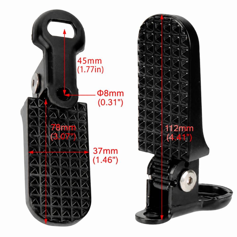 1 Pair Foldable Bike Foot Pegs Non-Slip Rear Bike Pedals Durable Bicycle Footrests  Daily Riding Use