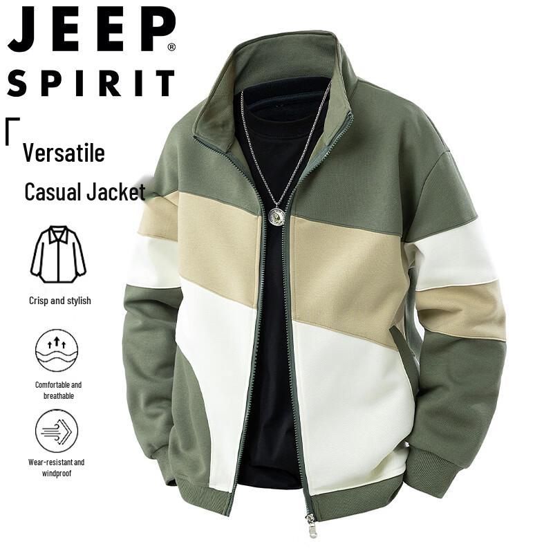 JEEP SPIRIT Men s Breathable Color Block Casual Jacket XL