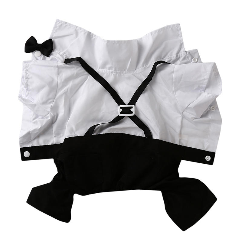 

Elegant Dogs Tuxedo Wedding Party Suit Prince Wedding Bow Tie Shirt Formal Dog Wedding Blazers Attire for Large and Medium Dogs B-XXL чорний