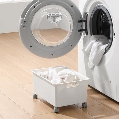 Large Capacity Storage Box with Roller Laundry Basket Wheeled Storage Bin for Clothes Fitness