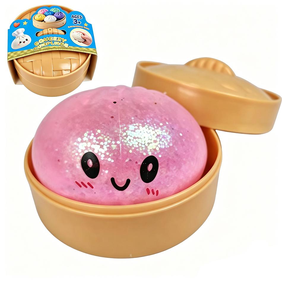 Glitter Squishies Dumpling Flash Dumpling Pressure Ball Slow Rebound Soft Pinch Decompression Office Decorat Birthday Gifts
