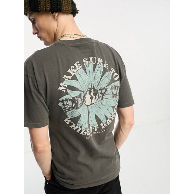 

Серая футболка с винтажным принтом на спине Vans Enjoy It