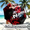 Custom Name Personalized Harley Quinn Joker Print Umbrella, Auto Open Close, 8‑Rib Sturdy Frame, Commute Camping Hiking Use, Birthday Gift