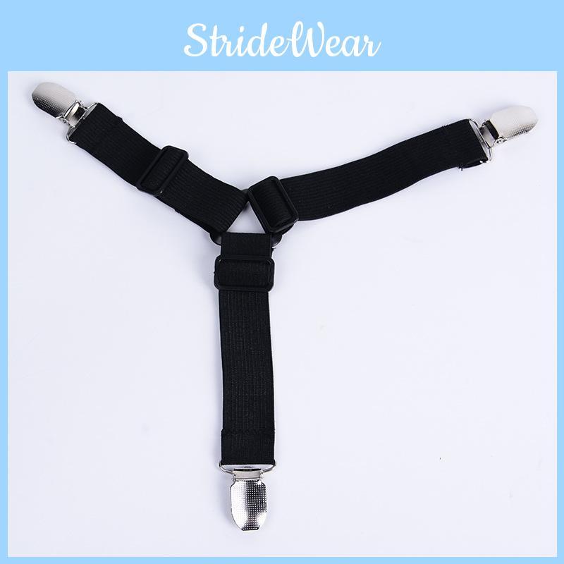 Premium 4 X Triangle Suspender Holder Bed Mattress Sheet Straps Grippers Fasteners For Secure Bedding