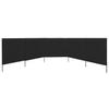5 Piece Windscreen Mesh 600 X 120 Cm Black