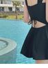 Women's Sexy Sporty Solid Color Strappy One-Piece Swimsuit - Slim-Fit Backless Hot Spring Swimwear