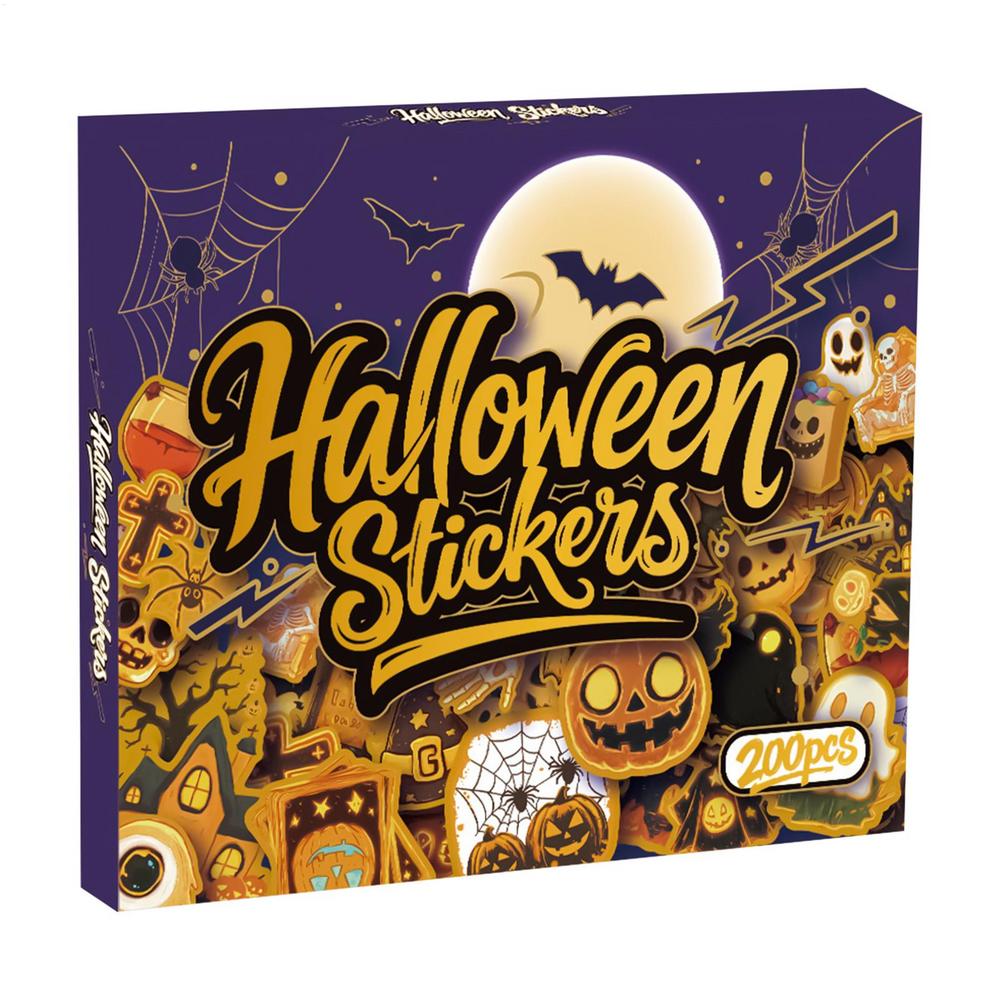 

200pcs Halloween Graffiti Stickers Aesthetic Phone Bike Scrapbook Motorcycle Laptop Decals Waterproof Sticker for Kids Toys Gift