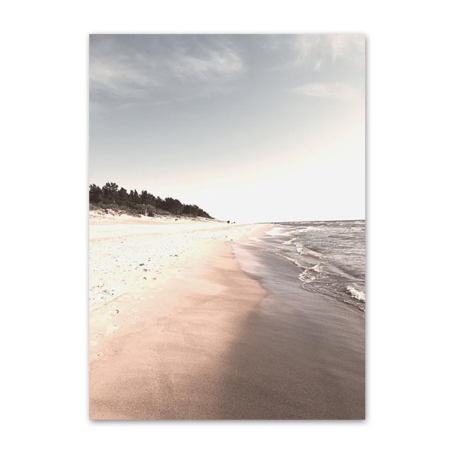 Beach Lake Scenery Canvas Painting Wall Art Pictures Posters Sunrise Sunset Reed Prints for Modern Home Interior Room Decor