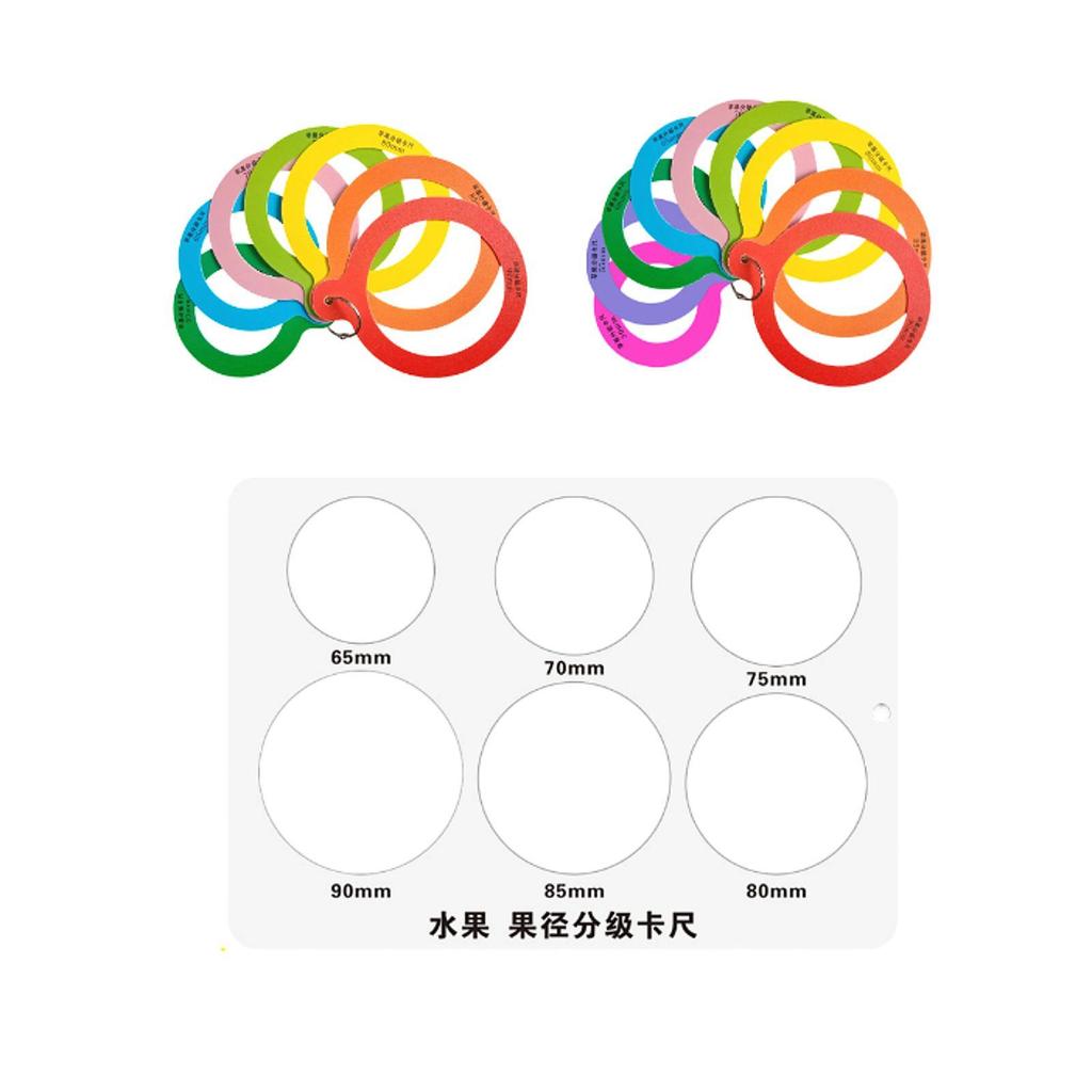Circular Fruit Caliper, Apple Diameter Gauge, Flexible And Portable Grading Tool, Measuring Ruler,