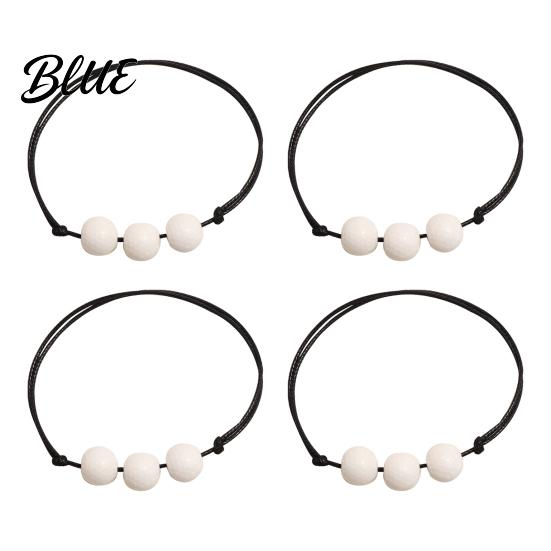 Black Cord Sports Bracelet 4 Pcs Balls Braided Rope Bracelets Adjustable String Bracelet Handmade Woven Team Jewelry Gifts for Men Women Simple