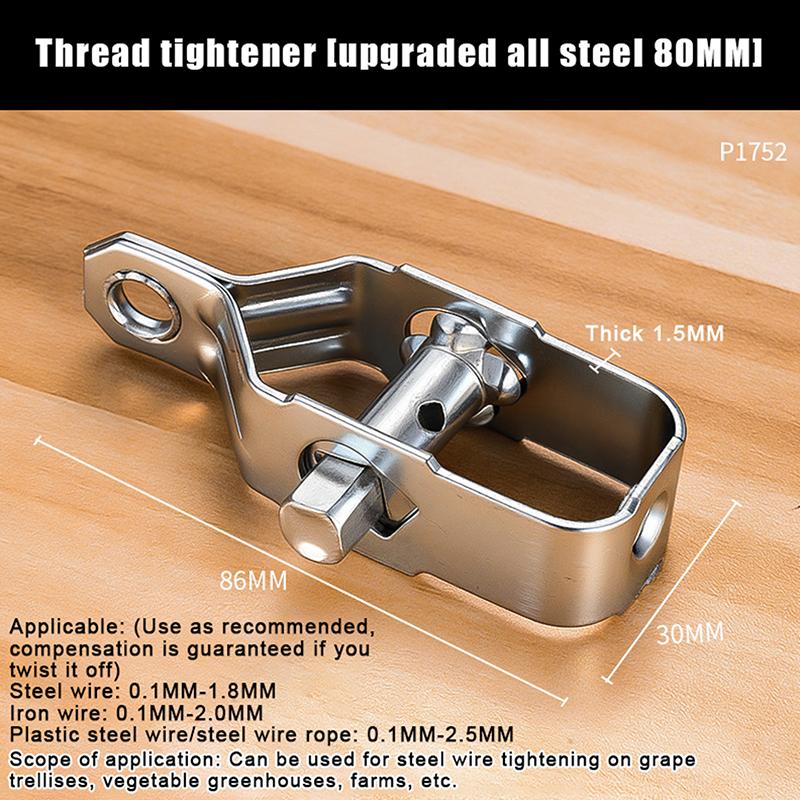 

New 5Pcs Wire Rope Tightener Heavy Duty Steel Cable Tighteners Rope Garden Fence Tension Adjustment Tool Wire Sling Fastener