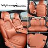 Equation Leopard Titanium Leather Car Seat Covers - Universal 7-Seater, Breathable & All-Season Cushion.