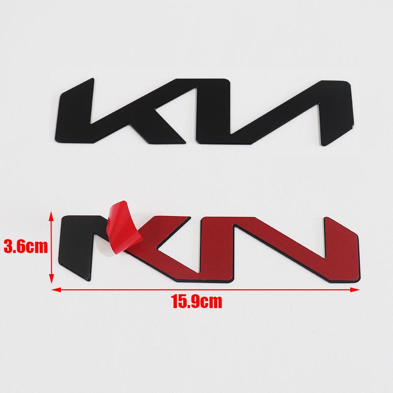 1 Stück 3D neuestes Aluminium Auto Frontlogo Motorhaube Hinten Stoßstange Heckklappe Kofferraum Aufkleber Auto Emblem Styling Zubehör Für kia