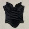 European and American sexy summer trend solid color personality V-neck backless slim fit women's vest