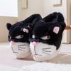 New Funny Enraged Cat Slippers for Women Fluffy Indoor Flip Flops Woman Novelty Fuzzy Furious Kitty Slippers Unisex Couple Shoes