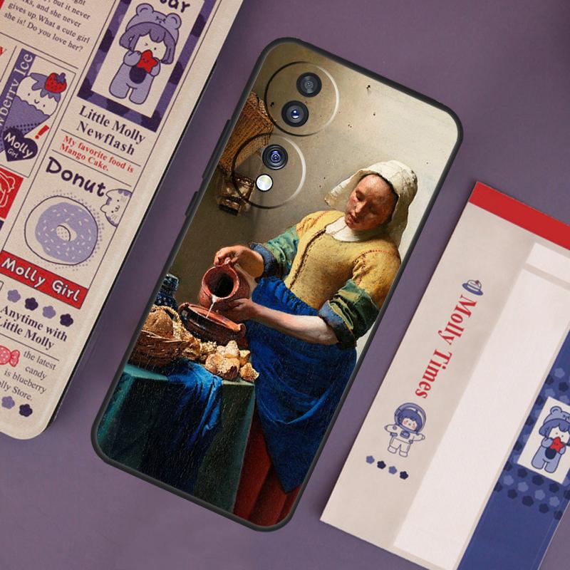 Johannes Vermeer Case For Honor Magic 7 Lite 5 6 Pro Honor 200 Pro 50 70 90 X9b X9a X8b X8a X8 X9 X9c Cover