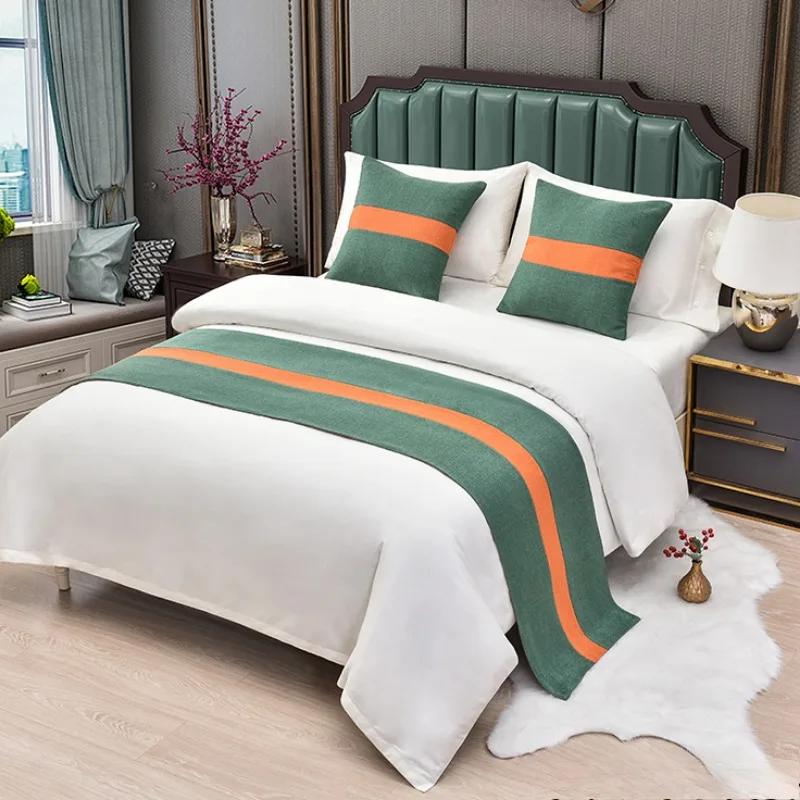Chinese Style Fashion High Quality Bed Flag Hotel Cupboard Table Runner Decor for Home Parlor Wedding Room No Pillowcase