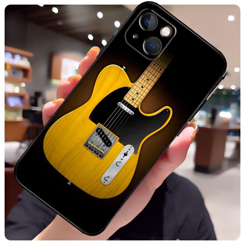 Guitar Music Art Case For iPhone 16 13 14 11 12 15 Pro Max X XR XS Max Plus 14 Plus Back Cover