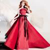 Red Lace Wedding Dresses Luxury Party Clothes  For 30cm Supermodel Doll/for 1/6 BJD Dolls