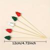 WTEMPO Elegant Christmas Skewers Christmas Tree & Christmas-themed Pattern Design for Christmas New Year Thanksgiving Day Party Festive Table Decor