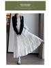 Women's White High-Waist A-line Long Skirt - 2026 Spring/Autumn Collection