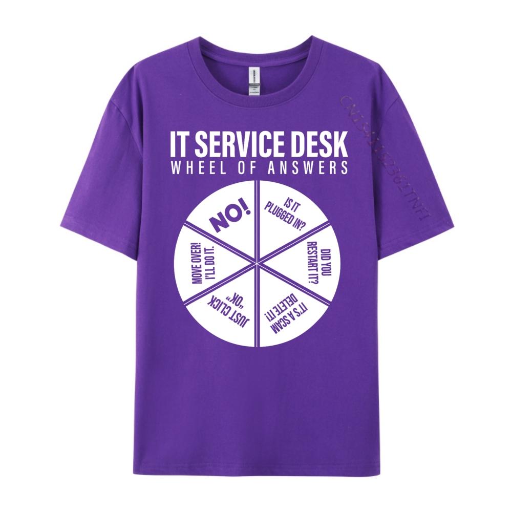It Servicedesk Wheel Of Answers Computer Repair For It Freaks 3XL Men Clothing Graphic Tee Shirt New Year