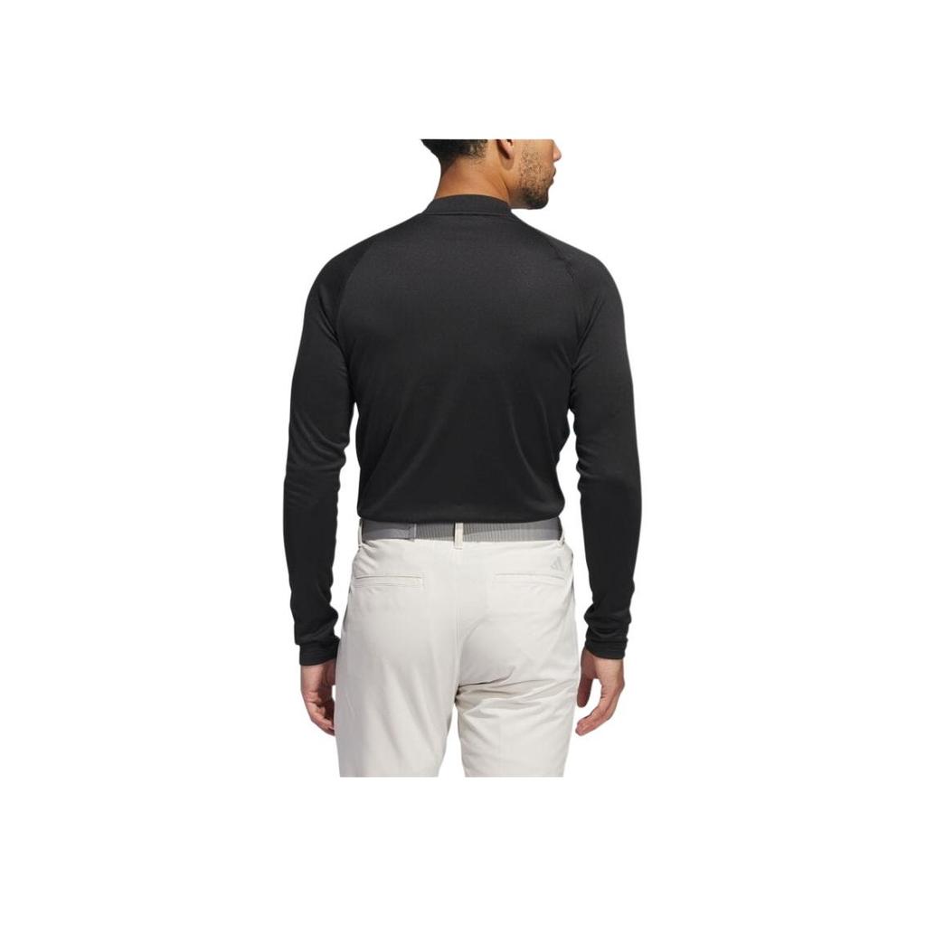 adidas Frío.Listo Jersey de Cuello Alto Sencillo Cómodo Manga Larga Camiseta Tops para Hombre Negro IW1388