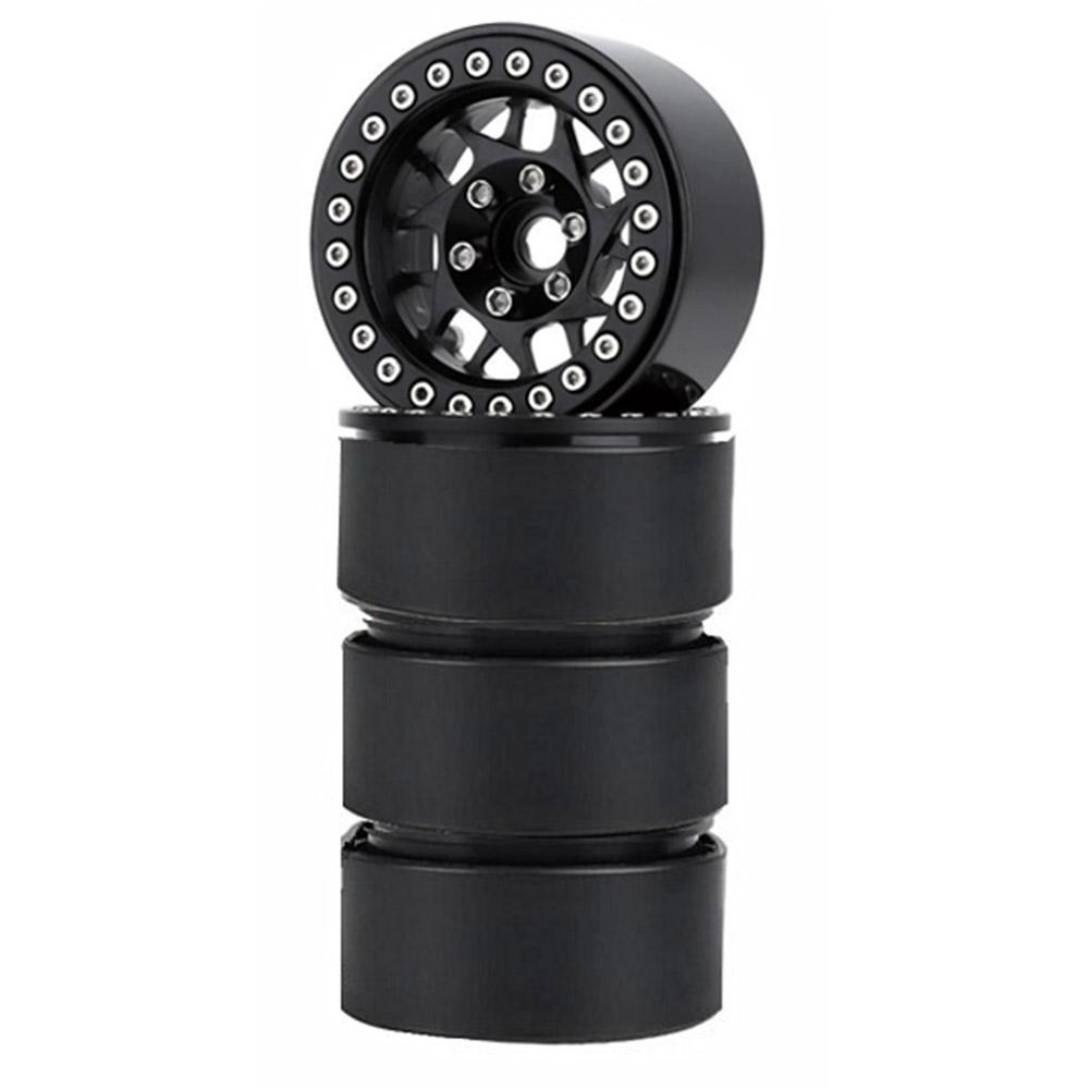 Aluminum Alloy Wheel Beadlock 2.2in Wheel S Hub 4pcs Replacement for 4 SCX10 90046 03007 Gen8 1Celsius10 Remote Control Car