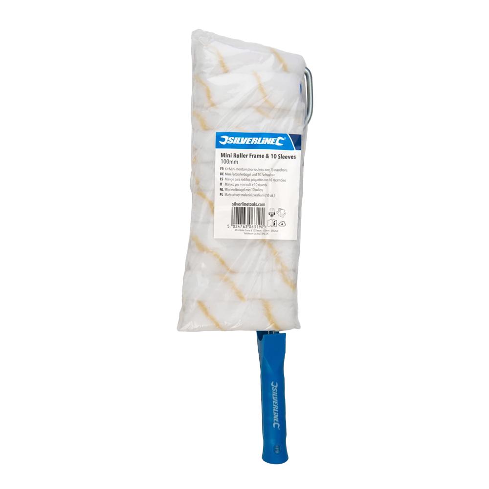 Silverline Mini Paint Roller Frame Set (Pack of 10)