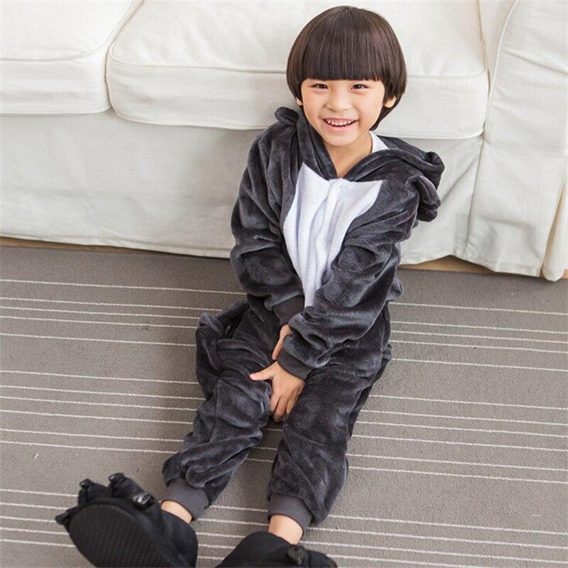 Kigurumi For Kids Children Unicorn Lion Pajamas Winter Flannel Warm Sleepwear Boys Girls Animal Onesies Jumpsuits
