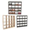 Sturdy Wood Materials Miniature Furniture Display Storage Shelf With 16 Compartments for Easy Dollhouses Organization