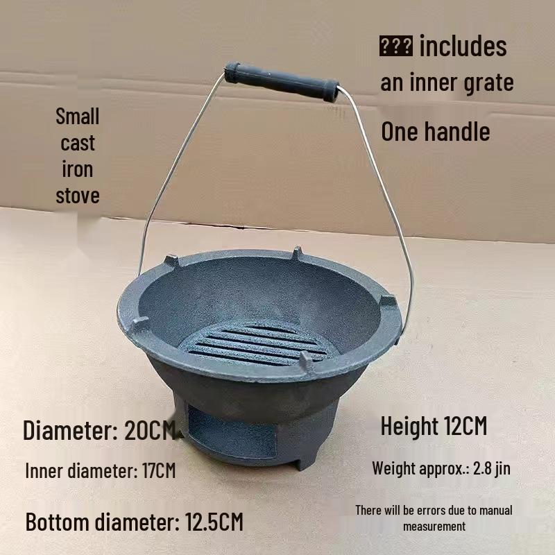 

Чавунна вугільна піч 2U8K для хот-поту, супу, шабу-шабу та приготування на відкритому повітрі