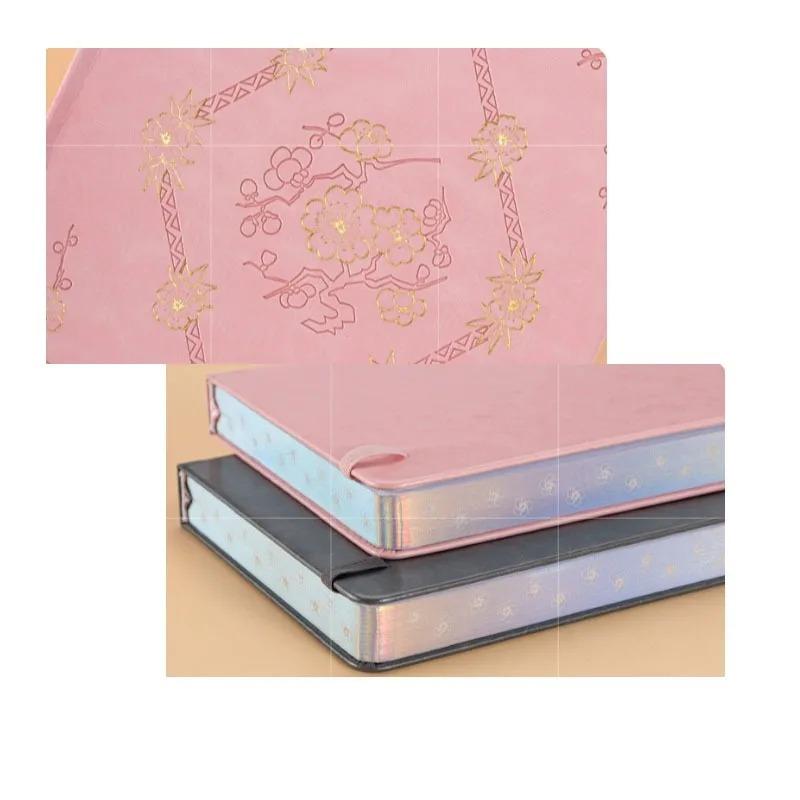 A5 Plum Full Plate Stamping Impressed Notebook 160g Thick Paper China Style Notepad