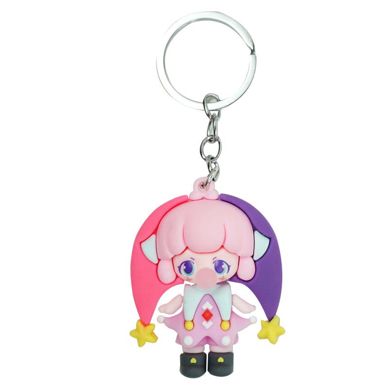 Creative Bubble Sprite Soft Rubber Doll Keychain and Bag Ornament