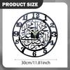 Acrylic Wall Clock Black Arabic Numbers Gift Minimalist 12inch Round for Office Room Farmhouse