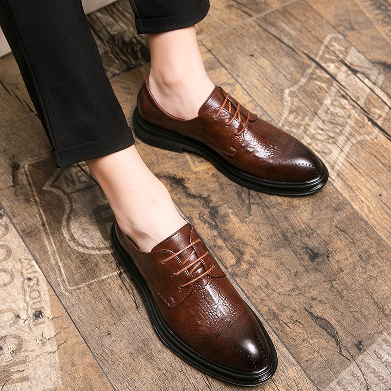 Leather Shoes For Man Genuine Leather Big Size Shoes High Quality Designer Formal Shoes Casual Shoes Business