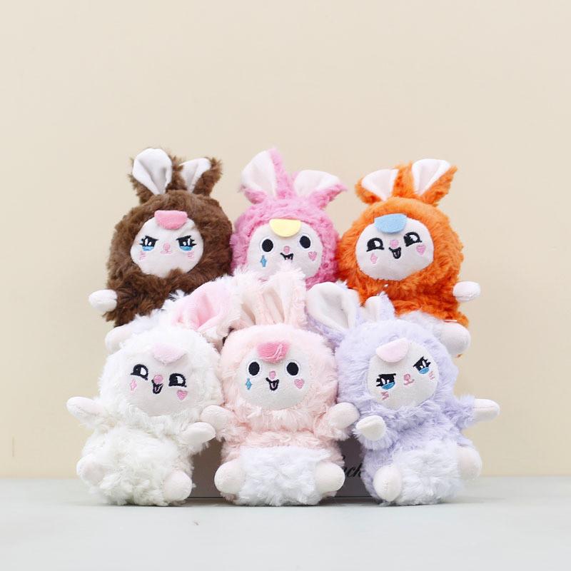 Rabbit Plush Cartoon Toys Keychain Stuffed Dolls Bag Decorations Gifts Kids