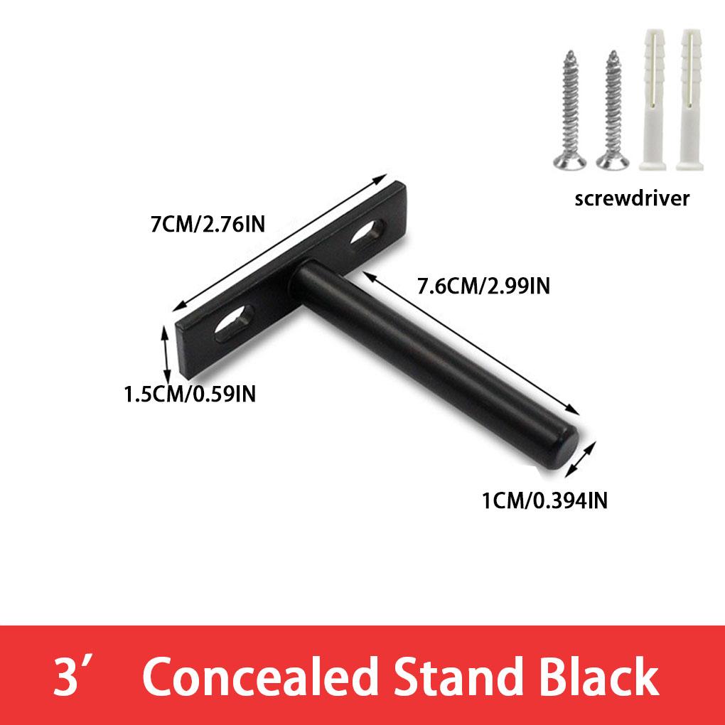 4 Stück Metall Schwarz Matt Robuste Schweberegalhalterungen Für Holzregale Set von 4 Schweberegale