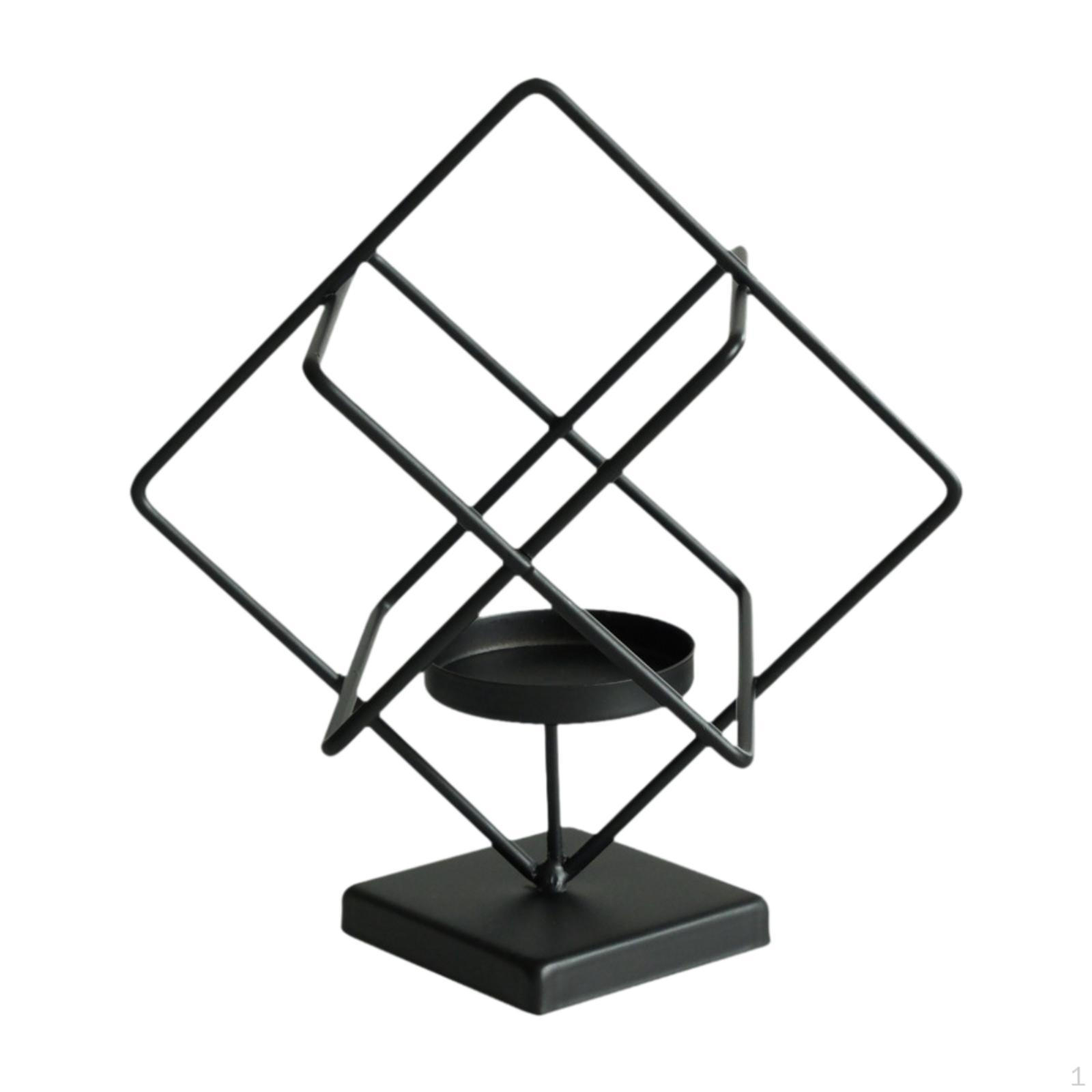 

Подставка под свечи для настольных мероприятий и праздников Square black