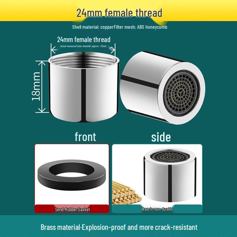 Anti-Splash Faucet Aerator with Filter Screen for Kitchen Sink