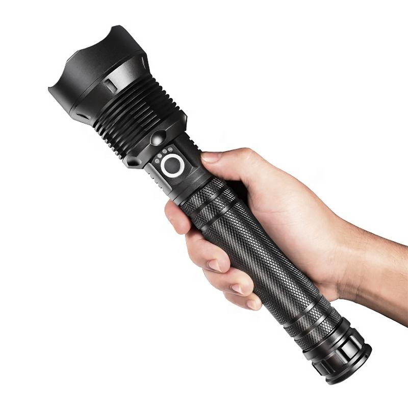 Led Flashlights 100000 Lumens Torch Rechargeable Hunting Torch Light  Camping Wholesale Zoomable Led Flashlight