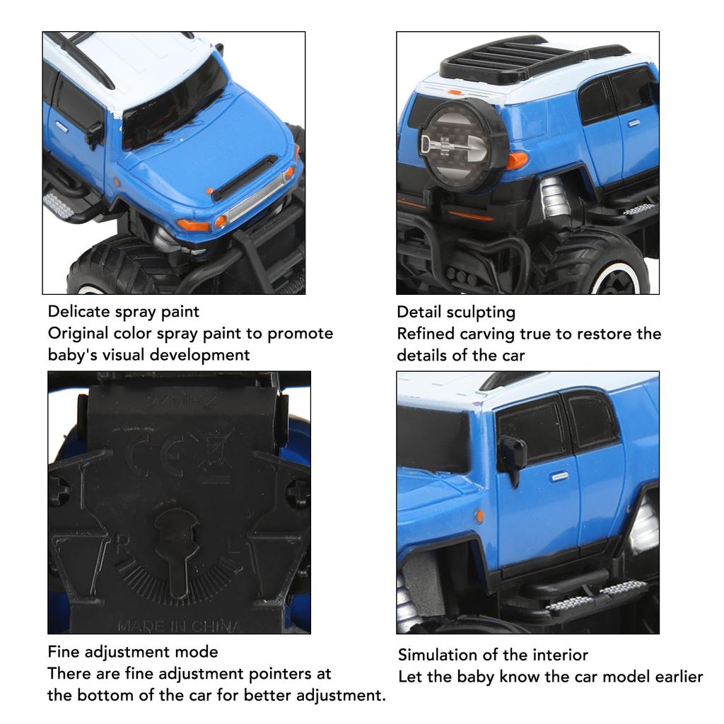 1Celsius43 Scale RC Car 4 Channel Burr   Plastic Metal Electric Remote Control RC Car Toy for Kids   Aged 3